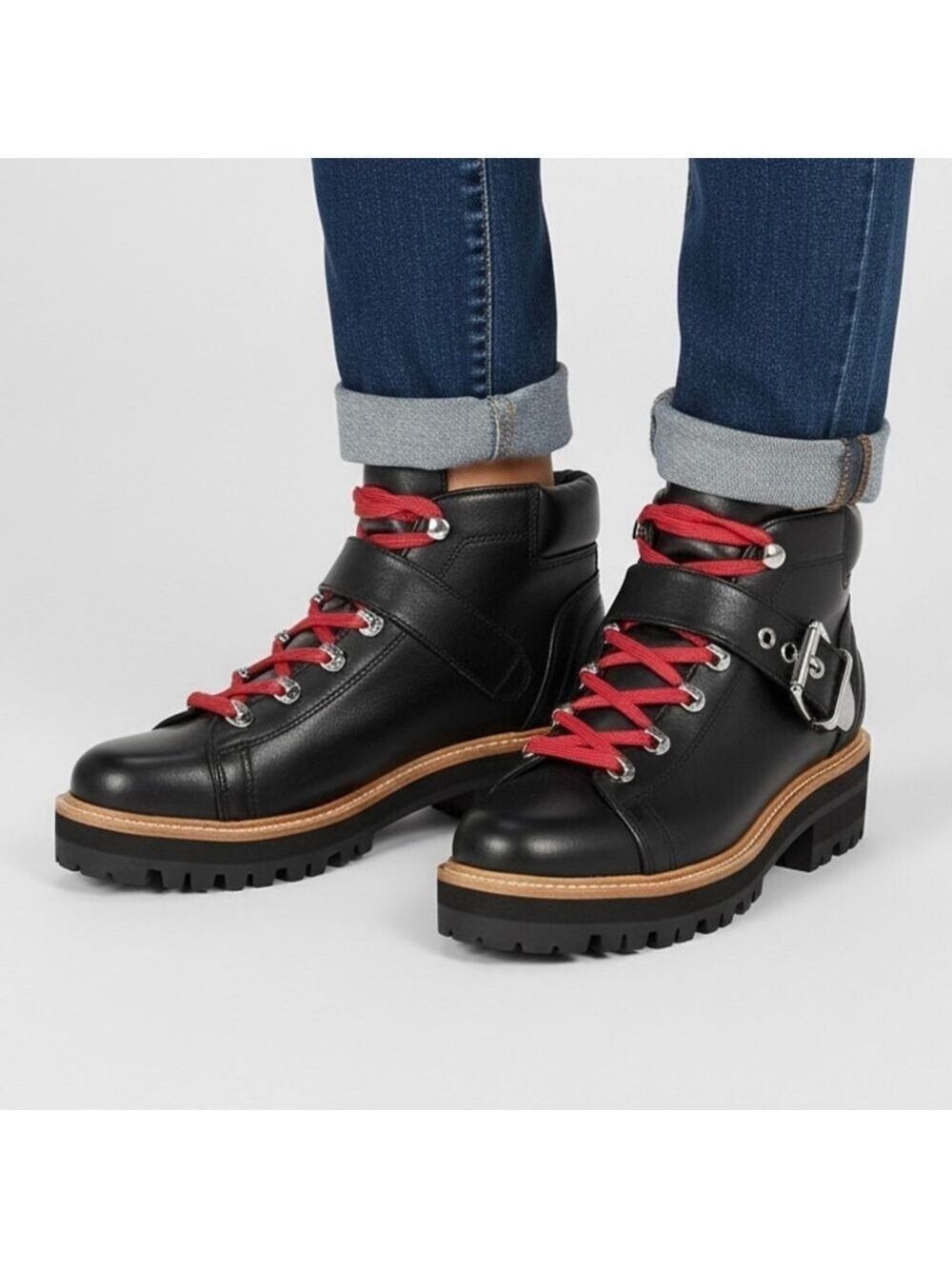 NEW
MARC FISHER Indre Hiker Boot Size 7.5 Black New MSRP $260
